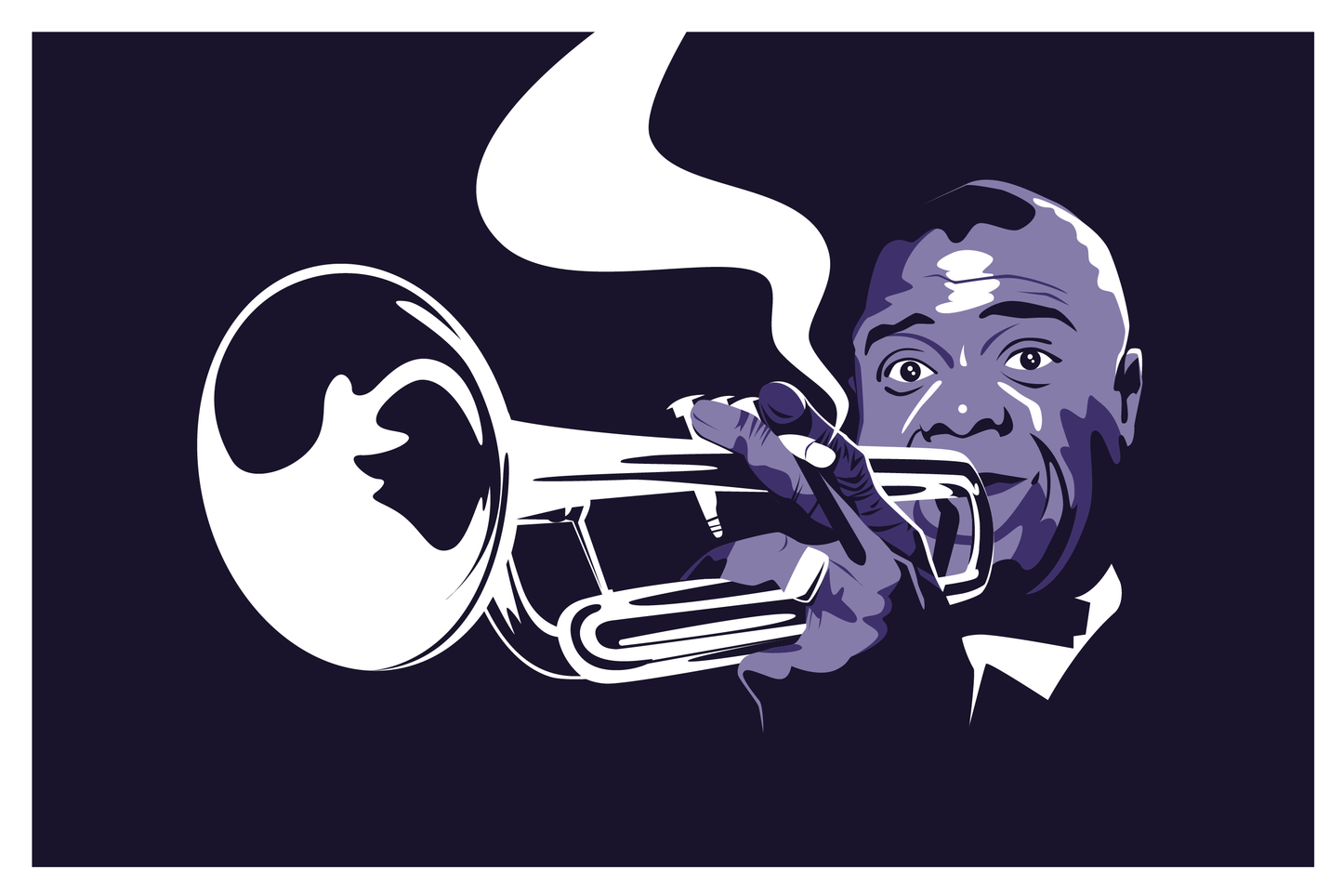 'Trompeta Jazz' - Ilustración decorativa